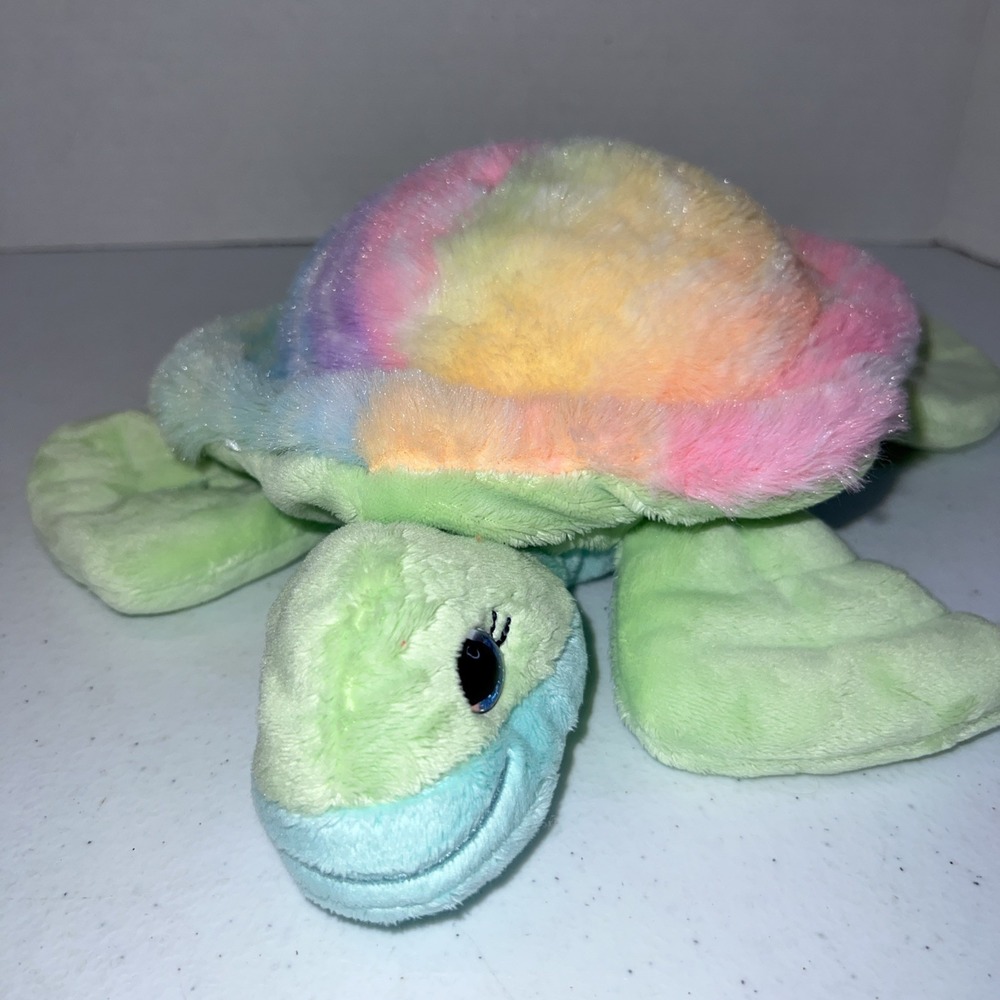 Douglas 2022 Sea Turtle Soft Plush Pastel Rainbow Geen Stuffed Animal Toy 12"